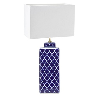 Ceramiczna lampa stołowa Lee Wei granatowa